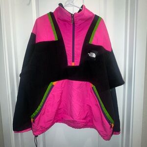 Vintage The North Face men’s neon fleece shell jacket